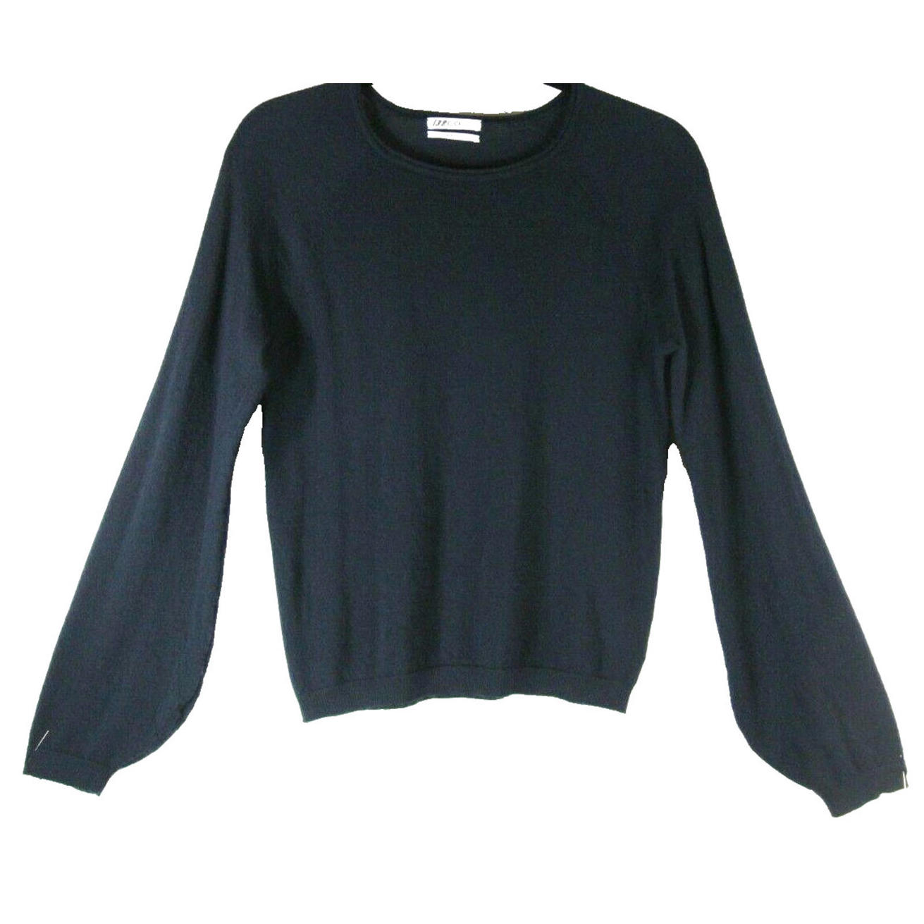 New, Co Crewneck Lightweight Cashmere Sweater In Navy Size M #S8092